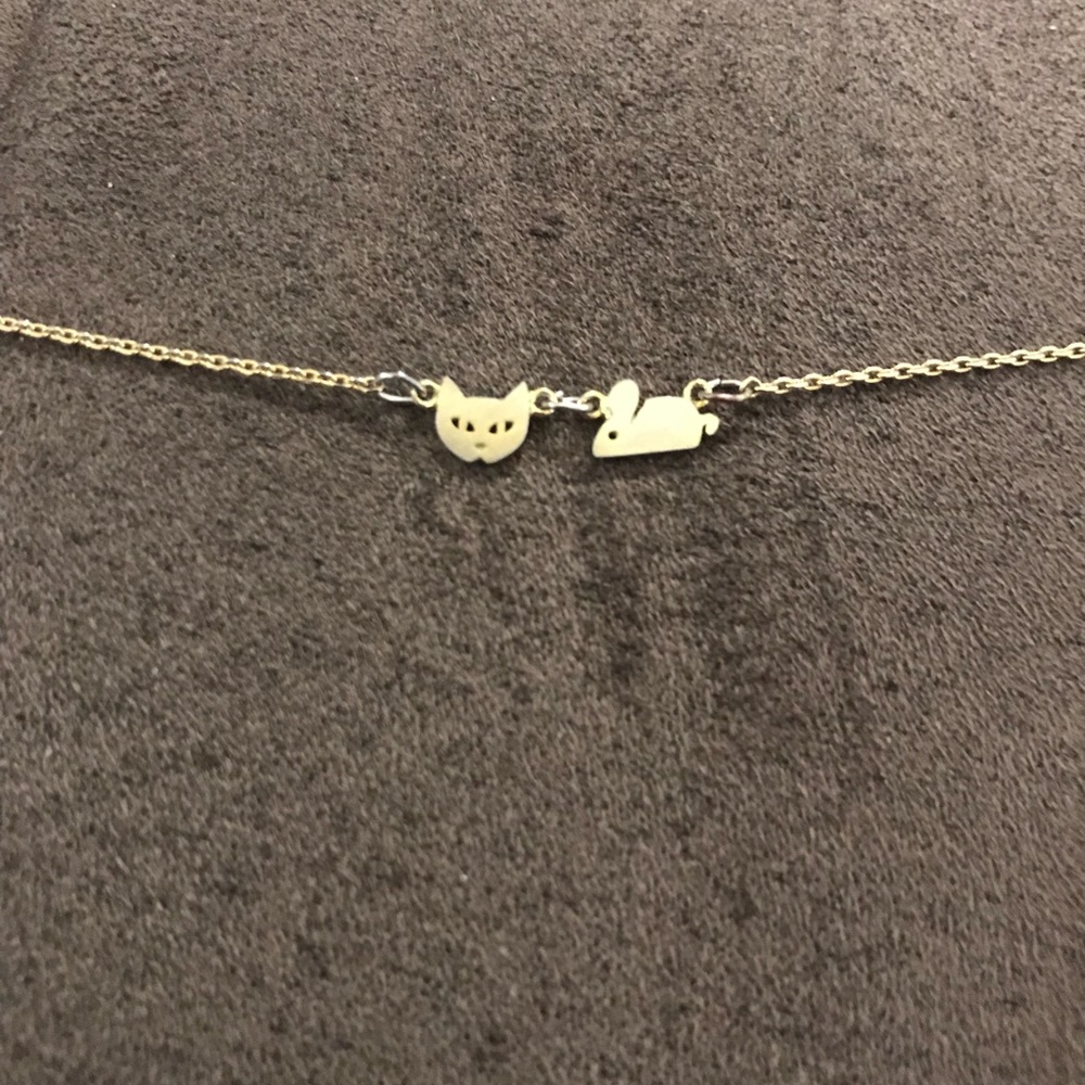 Cat & mouse necklace